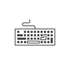 Fototapete - Keyboard vector icon. Keyboard linear flat sign design. Keyboard symbol pictogram. UX UI icon