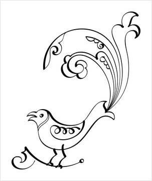 Bird Hand Drawn Pen Ink Style M_2304001
