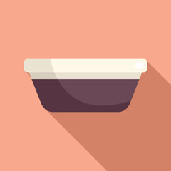 Poster - Soy sauce pot icon flat vector. Asian sushi. Cooking food