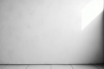 Wall Mural - Minimalist Black and White Photograph of a Blank White Wall. Generative AI