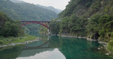 Canvas Print - Beautiful landscape in Wulai of Taiwan