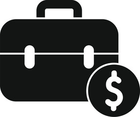 Poster - Bank money bag icon simple vector. Global finance. Coin banking