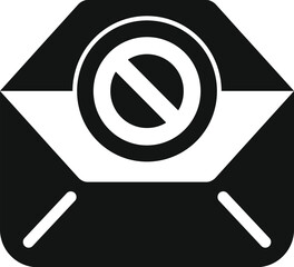 Poster - mail blacklist icon simple vector. user website. data cyber