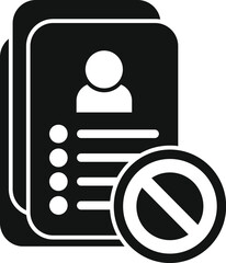 Poster - Data blacklist icon simple vector. Business user. Cyber trash