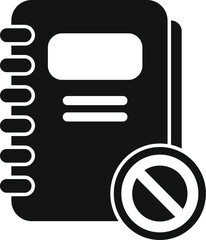 Poster - Blacklist notebook icon simple vector. Mail user. Data digital