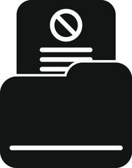 Poster - blacklist data folder icon simple vector. business mail. digital web
