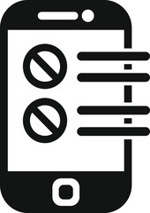 Poster - smartphone data icon simple vector. digital user. creative phone