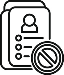 Poster - Data blacklist icon outline vector. Business user. Cyber trash