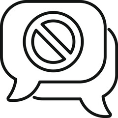 Poster - Chat blacklist icon outline vector. User data. Virus expel