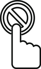 Poster - Blacklist click icon outline vector. Digital virus. Message mail