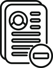 Poster - Ban account icon outline vector. Digital user. Data art
