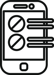 Poster - Smartphone data icon outline vector. Digital user. Creative phone