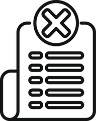 Poster - Paper blacklist icon outline vector. Virus message. Data trash