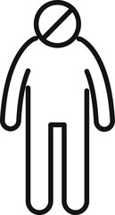 Poster - Label stamp icon outline vector. Digital user. Trash cyber