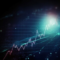 Poster - stock market trends and economic graph indicators. Successful businesses employ efficient decision-making techniques. generative ai