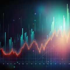 Poster - Economic growth, financial data idea, and investment market profit, finance business chart and sales data analysis, stock market, strategy, and planning. generative ai