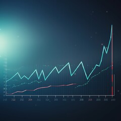 Poster - Data statistical index graph, stock market data and stock exchange idea, stock market financial analysis graph. generative ai