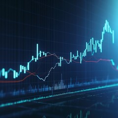 Data statistical index graph, stock market data and stock exchange idea, stock market financial analysis graph. generative ai