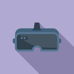 Poster - cyber headset icon flat vector. digital device. gamer simulation