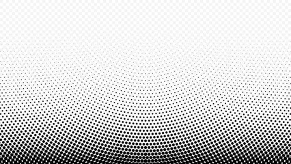 Halftone pattern background, abstract dots gradient, vector dotted texture effect. Radial circle dotwork or stipple effect of grain noise or halftoned dots pattern