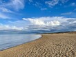 Plaża stogi gdańsk bałtyk morze bałtyckie popołudniu morze plaża piasek niebo chmury