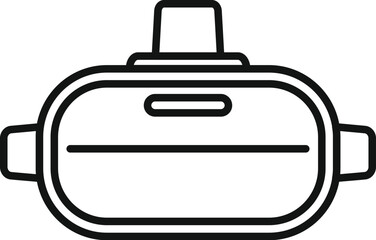 Poster - strong vr glasses icon outline vector. vr headset. digital video head