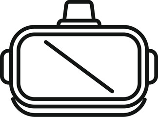 Poster - helmet design vr icon outline vector. headset reality. futuristic digital
