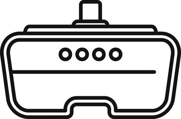 Poster - human 3d headset icon outline vector. virtual glasses. digital video