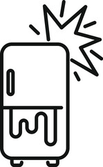 Poster - Fixing fridge icon outline vector. Repair service. Cooler repairman