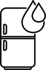 Poster - Fridge work icon outline vector. Repair service. Home appliance