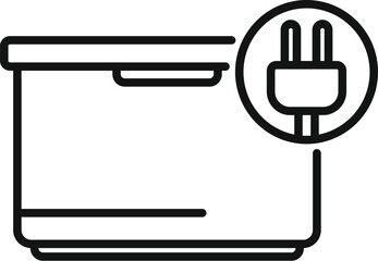 Poster - Freezer icon outline vector. Repair service. Home work
