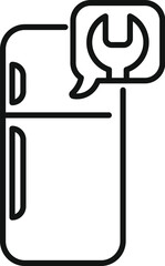 Poster - Electric tool fridge icon outline vector. Repair equipment. Home work