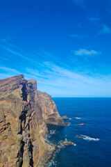 Wall Mural - View from a height on the slope of the island in the ocean.