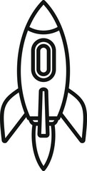 Poster - rocket startup icon outline vector. fire start. sky future
