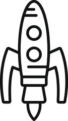 Poster - smoke rocket icon outline vector. space fire. future idea