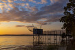 © Richard Semik - Traditional fishing hut on river Gironde, Bordeaux, Aquitaine, France