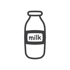 Milk bottle vector icon. Natural milk flat sign design. Milk symbol pictogram. UX UI icon  