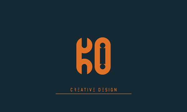 Alphabet letters Initials Monogram logo KO , OK