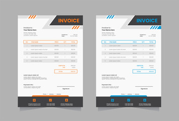  Modern invoice vector template