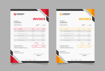  Modern invoice vector template