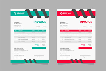  Modern invoice vector template