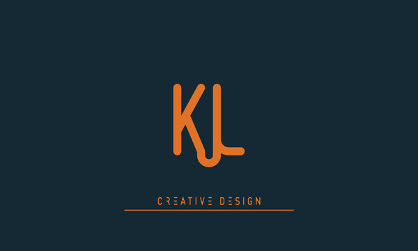 Alphabet letters Initials Monogram logo KL , LK