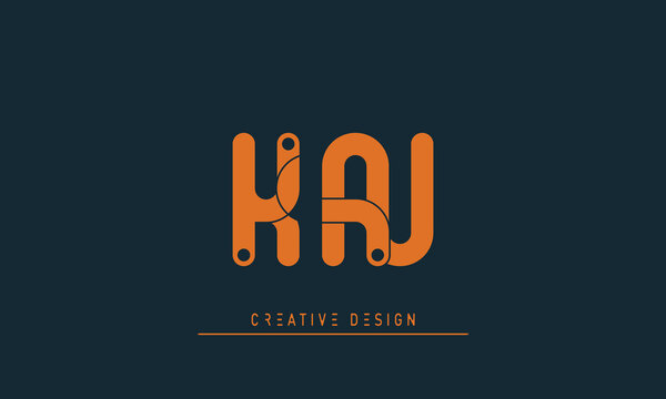 Alphabet letters Initials Monogram logo KN , NK