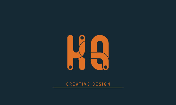 Alphabet letters Initials Monogram logo KO , OK