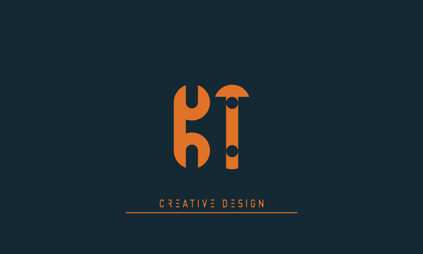 Alphabet letters Initials Monogram logo KT , TK