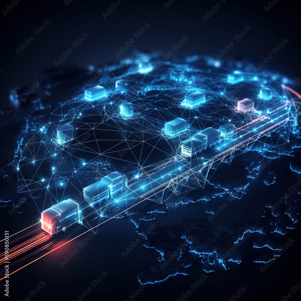 Global logistics network distribution and transportation, Smart ...