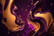 Purple gold pattern liquid