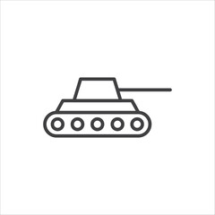 Wall Mural - Tank vector icon. Military tank sign design. Tank symbol flat pictogram. UX UI icon