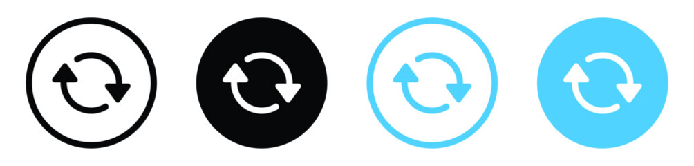 Leinwandbilder - arrows data transfer icon, exchange arrow icons - Swap icon with rotation circular two arrows icon. 