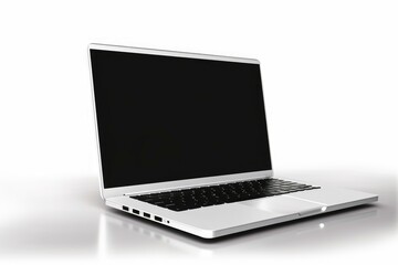 Poster - Laptop with blank monitor. Generate Ai